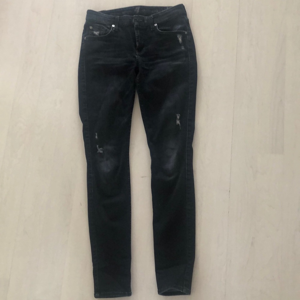 7 for all mankind high-rise skinny Jean